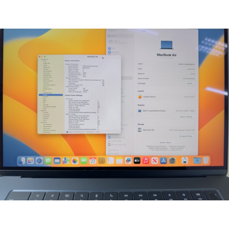 MacBook Air15 2023 Midnight M2  8/256 Apple Care 08.09.24